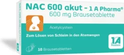 NAC 600 akut 1A Pharma 10 Brausetabletten