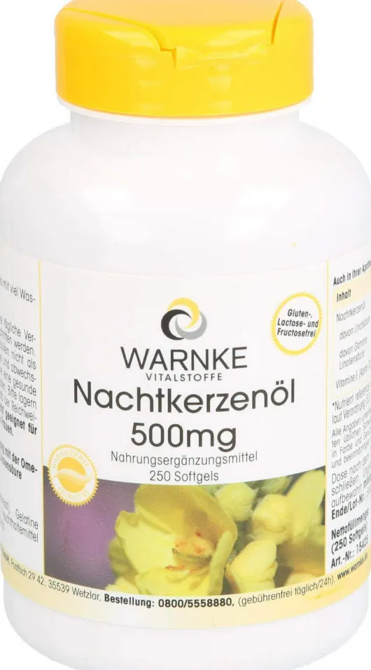 Nachtkerzenöl 500 mg 250 Kapseln