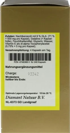 Nachtkerzenöl 500 mg 240 Kapseln