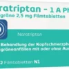 Naratriptan 1a Pharma bei Migräne 2,5 mg 2 Filmtabletten