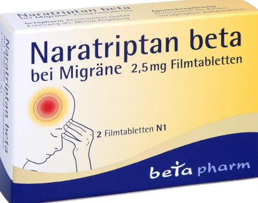 Naratriptan Beta bei Migräne 2,5 mg 2 Filmtabletten