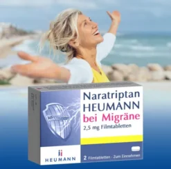 Naratriptan Heumann bei Migräne 2,5 mg 2 Filmtabletten