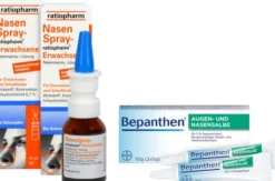 Nasenspray ratiopharm Erwachsene 2 x 15 ml + Bepanthen Augen- und Nasensalbe 10 g
