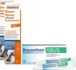 Nasenspray ratiopharm Erwachsene 2 x 15 ml + Bepanthen Augen- und Nasensalbe 10 g