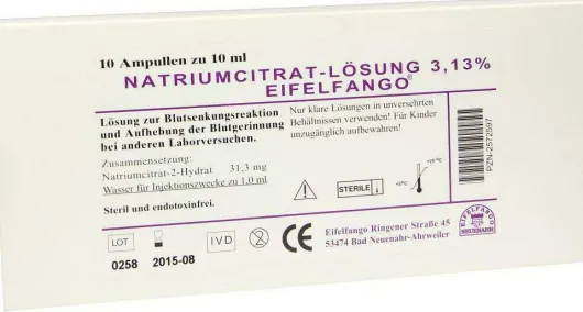 Natrium Citricum 3,13% 10 X 10 ml Ampullen