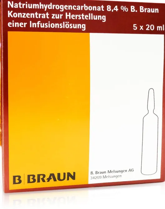 Natriumhydrogencarbonat B.Braun 8,4% 5 X 20 Ml...
