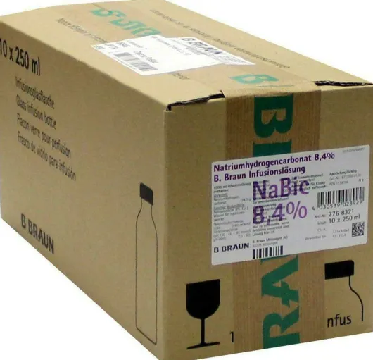 Natriumhydrogencarbonat B.Braun 8,4 % 10 X 250 ml Infusionslösung