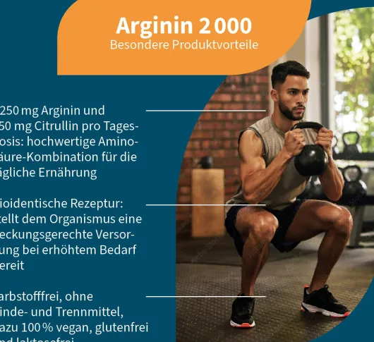 NatuGena Arginin 2000 180 Kapseln