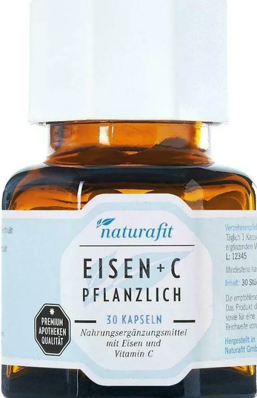 Naturafit Eisen Plus C Pflanzlich 30 Kapseln