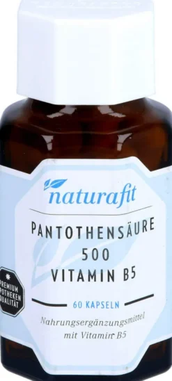 Naturafit Pantothensäure 500 Vitamin B5 60 Kapseln