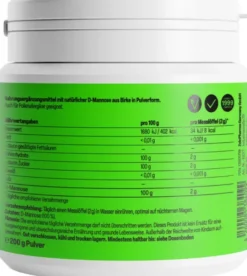 Natural D-Mannose Aus Birke 200 G Pulver