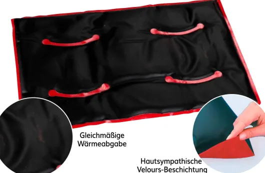 Naturmoor-Gel Maxi Kissen rot mit Velours
