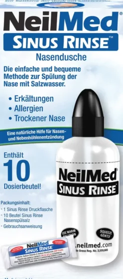 Neilmed Sinus Rinse Nasendusche + Nasenspülsalz 10 Dosierbeutel