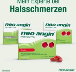 Neo Angin Halstabletten Kirsche Zuckerfrei 12 Lutschtabletten