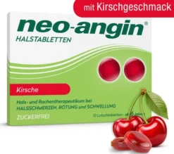 Neo Angin Halstabletten Kirsche Zuckerfrei 12 Lutschtabletten