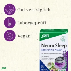 Neuro Sleep Melatonin 2-Phasen Tabletten Salus 60 Stück