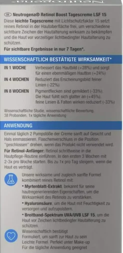 Neutrogena Anti-Age Retinol Boost Tagescreme Lsf 15 50 ml