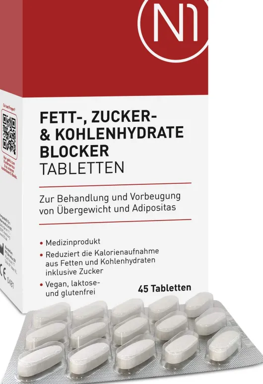 N1 Fett- Zucker- & Kohlenhydrate Blocker 45 Tabletten