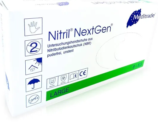 Nitril Einmal Handschuhe Puderfrei Groß 100 Stück