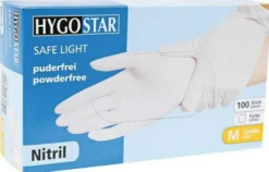 Nitrilhandschuhe Safe Light S weiß, Puderfrei, 100 Stück