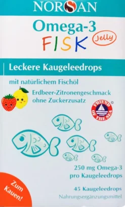 Norsan Omega-3 Fisk Jelly F.Kinder Dragees