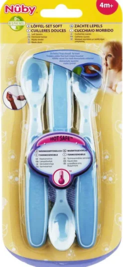 Nuby Breilöffel Soft Sensitive Flex 3er Set 4 Monate+