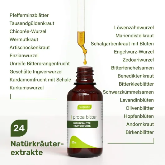 Nupure Proba Bitter Naturkräuter Tropfen Forte 50 ml