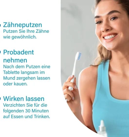 Nupure Probadent Probiotikum Mundflora Lemon 90 Lutschtabletten