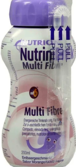 Nutrini Drink Multifibre Erdbeergeschmack 200 ml Flüssigkeit