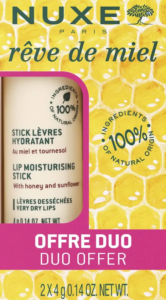 NUXE Duo 25 Reve de Miel Lippenpflege-Duo 2 x 4 g