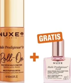 NUXE Huile Prodigieuse Or Roll-on 60 ml + gratis Huile Prodigieuse Florale 10 ml