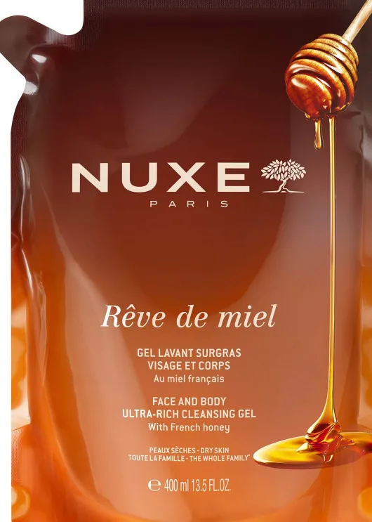 NUXE Reve de Miel rückfett.Reinigungsgel Refill 400 mml
