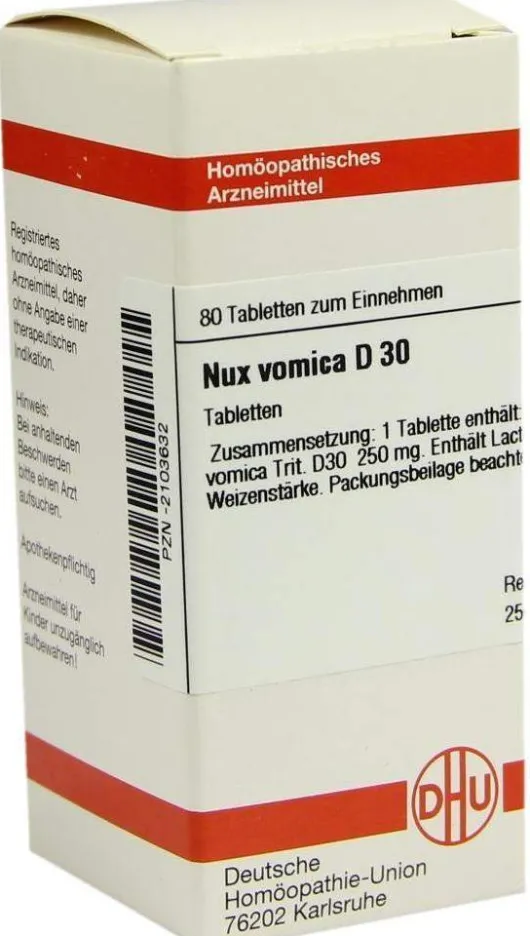 Nux Vomica D30 Dhu 80 Tabletten