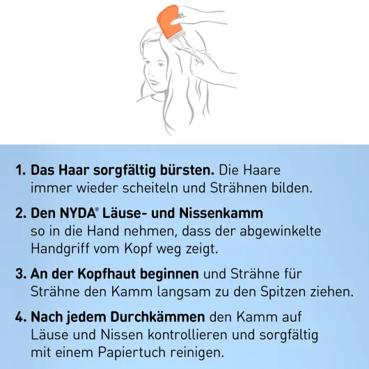 Nyda Läuse- und Nissenkamm Metall 1 Stück