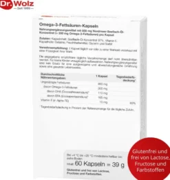 Omega 3 Fettsäuren 500 mg Kapseln 60 Kapseln