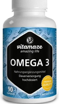 Omega-3 1000 mg Epa 400 - Dha 300 Hochdosiert 90 Kapsseln