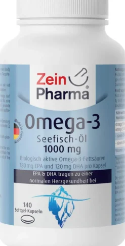 Omega-3 1000 mg Seefischöl 140 Softgel-Kapseln