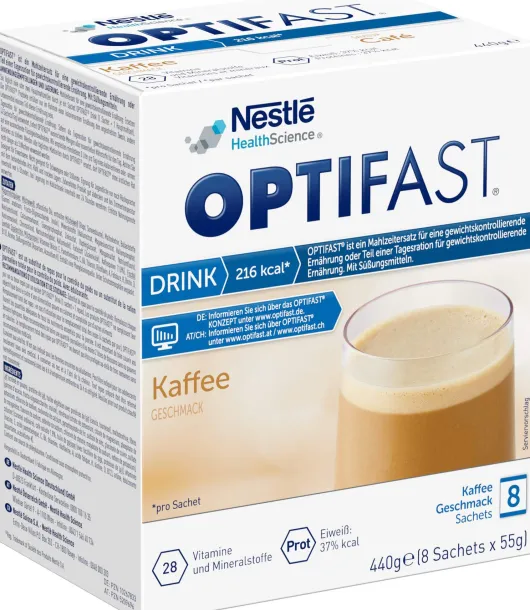 Optifast Drink Kaffee 8 X 55 g Pulver
