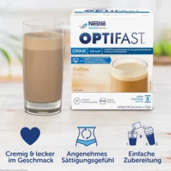Optifast Drink Kaffee 8 X 55 g Pulver