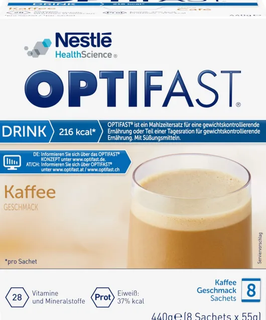 Optifast Drink Kaffee 8 X 55 g Pulver