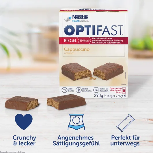 Optifast Riegel Cappuccino 6 X 65 G