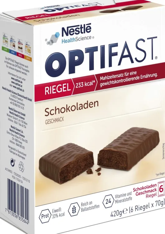 Optifast Riegel Schokolade 6 X 70 G