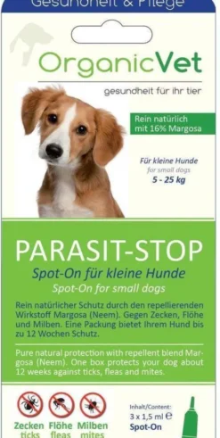 Organicvet Parasit-Stop Spot-On Für Kleine Hund