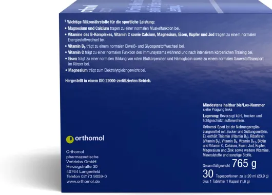 Orthomol Sport 30 Trinkampullen