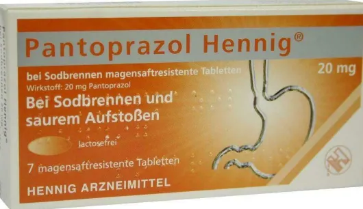 Pantoprazol Hennig bei Sodbrennen 20 mg 7 Magensaftresistente...