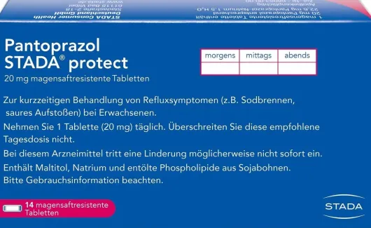Pantoprazol Stada protect 20 mg 14 magensaftresistente Tabletten