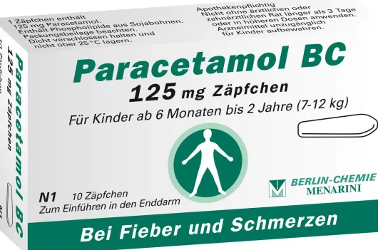 Paracetamol Bc 125 mg 10 Zäpfchen