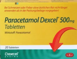 Paracetamol Dexcel 500 mg Tabletten 20 Stück