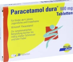Paracetamol Dura 500 mg 20 Tabletten