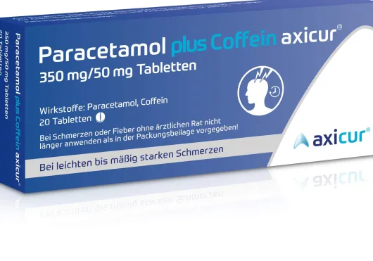 Paracetamol plus Coffein axicur 350 mg - 50 mg 20 Tabletten